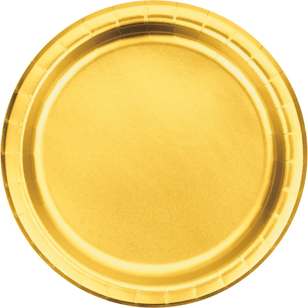 Metallic Gold Plates - 2 Size Options
