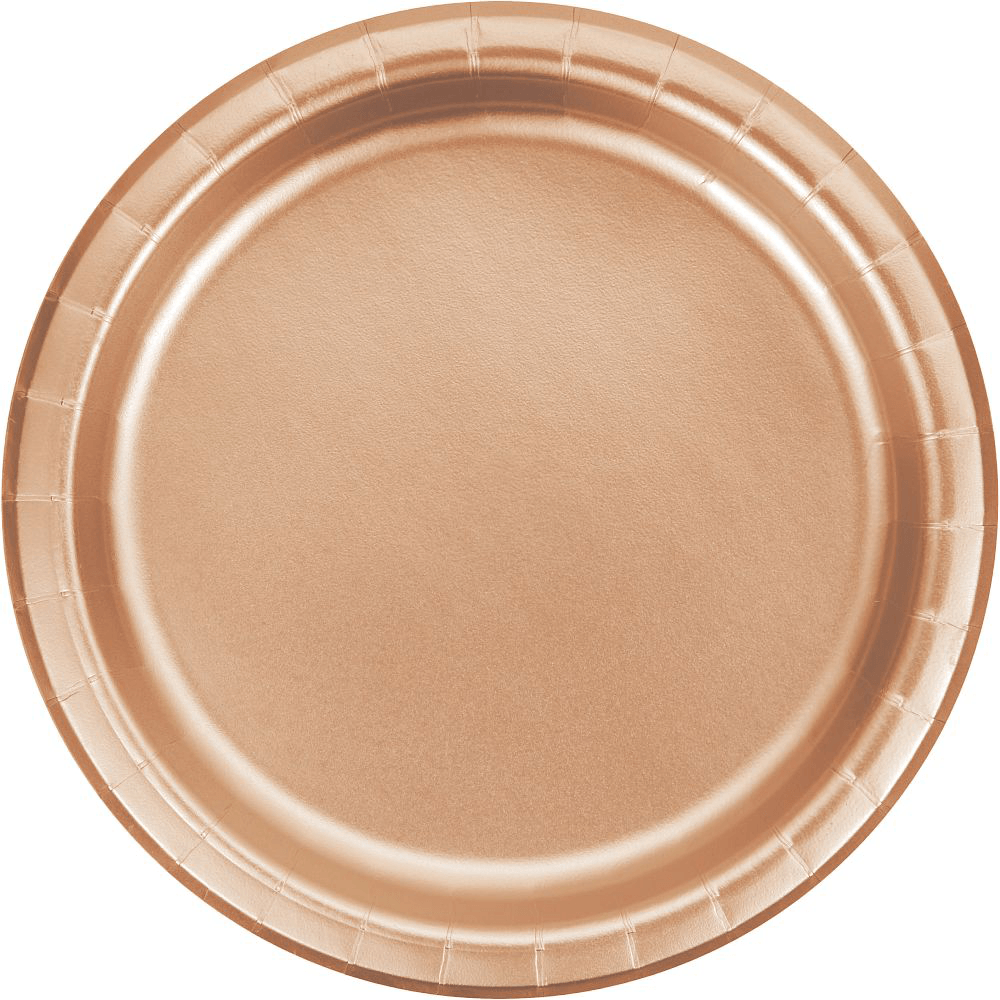 Metallic Rose Gold Plates - 2 Size Options