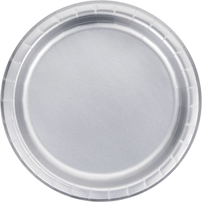 Metallic Silver Plates - 2 Size Options