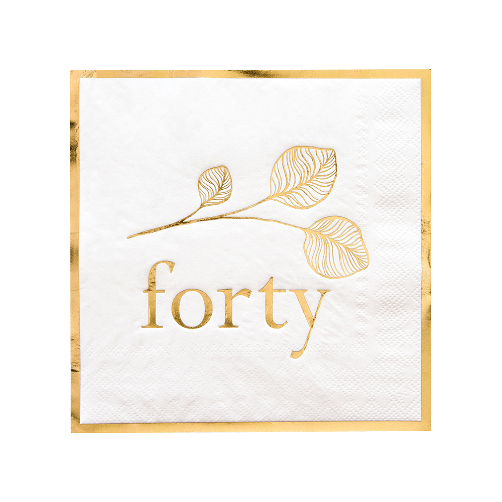 Milestone White 40th Large Napkins, Shop Sweet Lulu