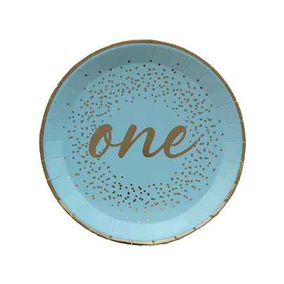 Milestone Blue Onederland Dessert Plates from Jollity & Co