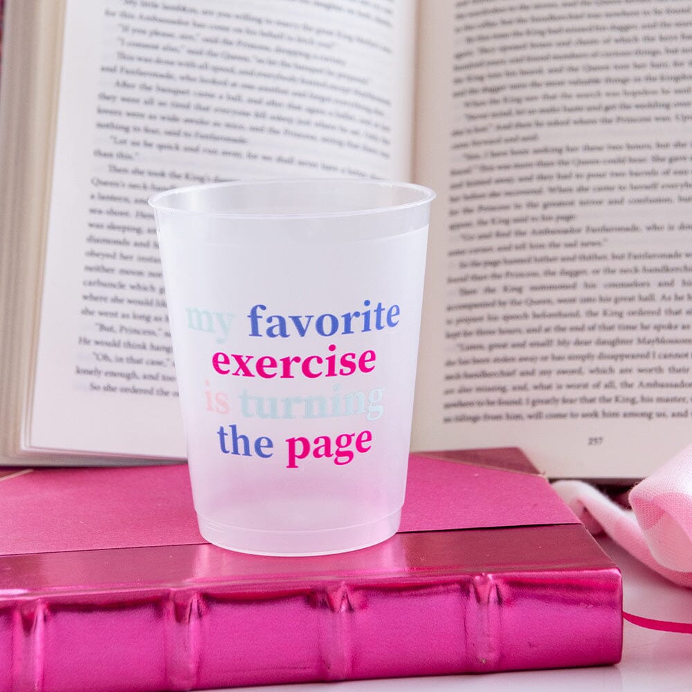 My Favorite Exercise Is Turning The Page Flex Cup