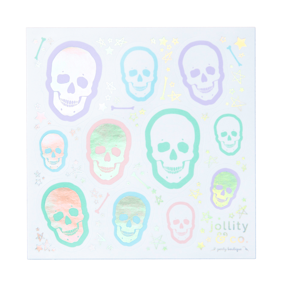 Pastel Skeleton Sticker Sets, Jollity & Co