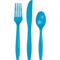 Turquoise Plastic Flatware - Shop Sweet Lulu