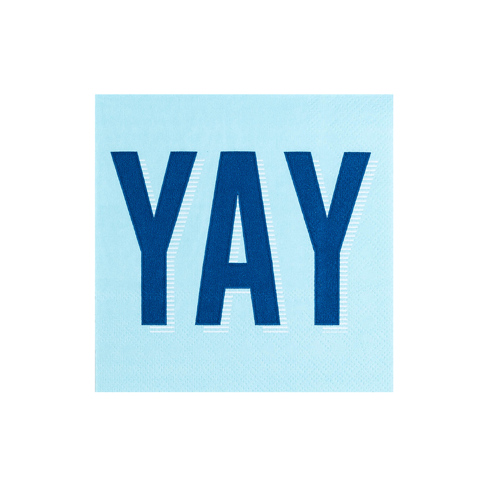 "Yay" Witty Cocktail Napkins from Jollity & Co
