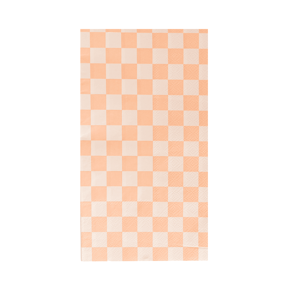 Check It! Peaches N’ Cream Check Guest Napkins