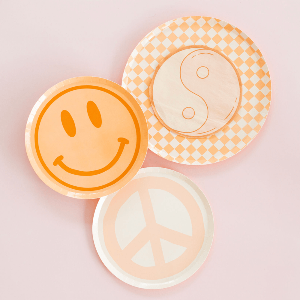 Peace & Love Smile Dessert Plates, Jollity & Co.
