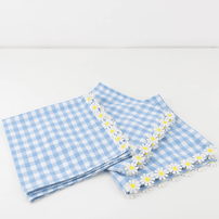 Meri Meri Daisy Gingham Fabric Napkins, Shop Sweet Lulu
