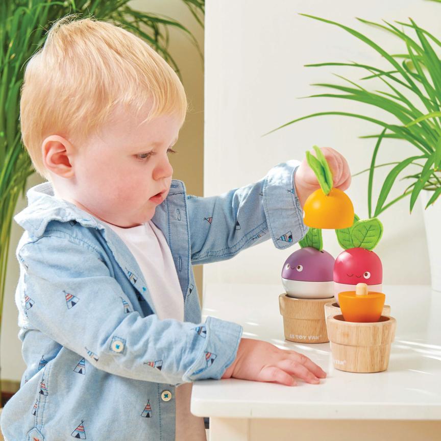 Wooden Stacking Veggies