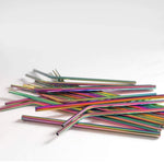 Reusable Stainless Steel Straws: Rainbow