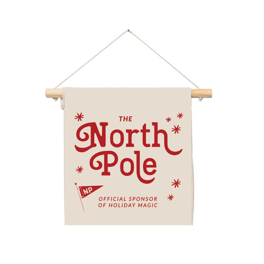 The North Pole Canvas Wall Hanging