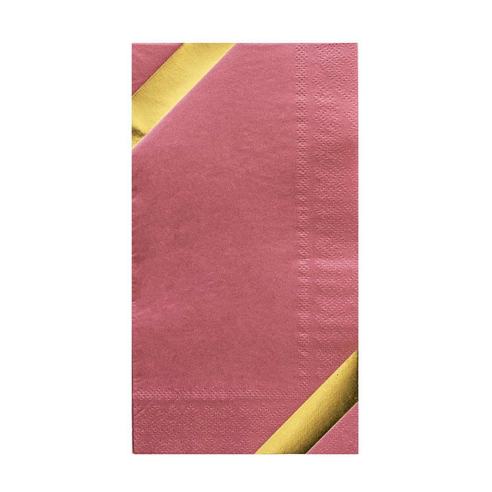 Mauve-Elous Gold Foil Guest Napkins