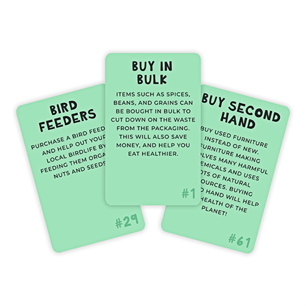100 Ways to Save the Planet Activity Cards, Shop Sweet Lulu