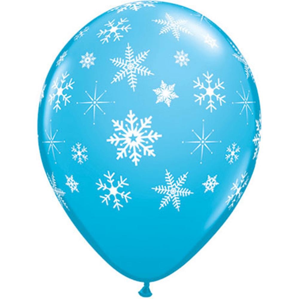 11" Latex Blue Snowflake Balloon, Shop Sweet Lulu