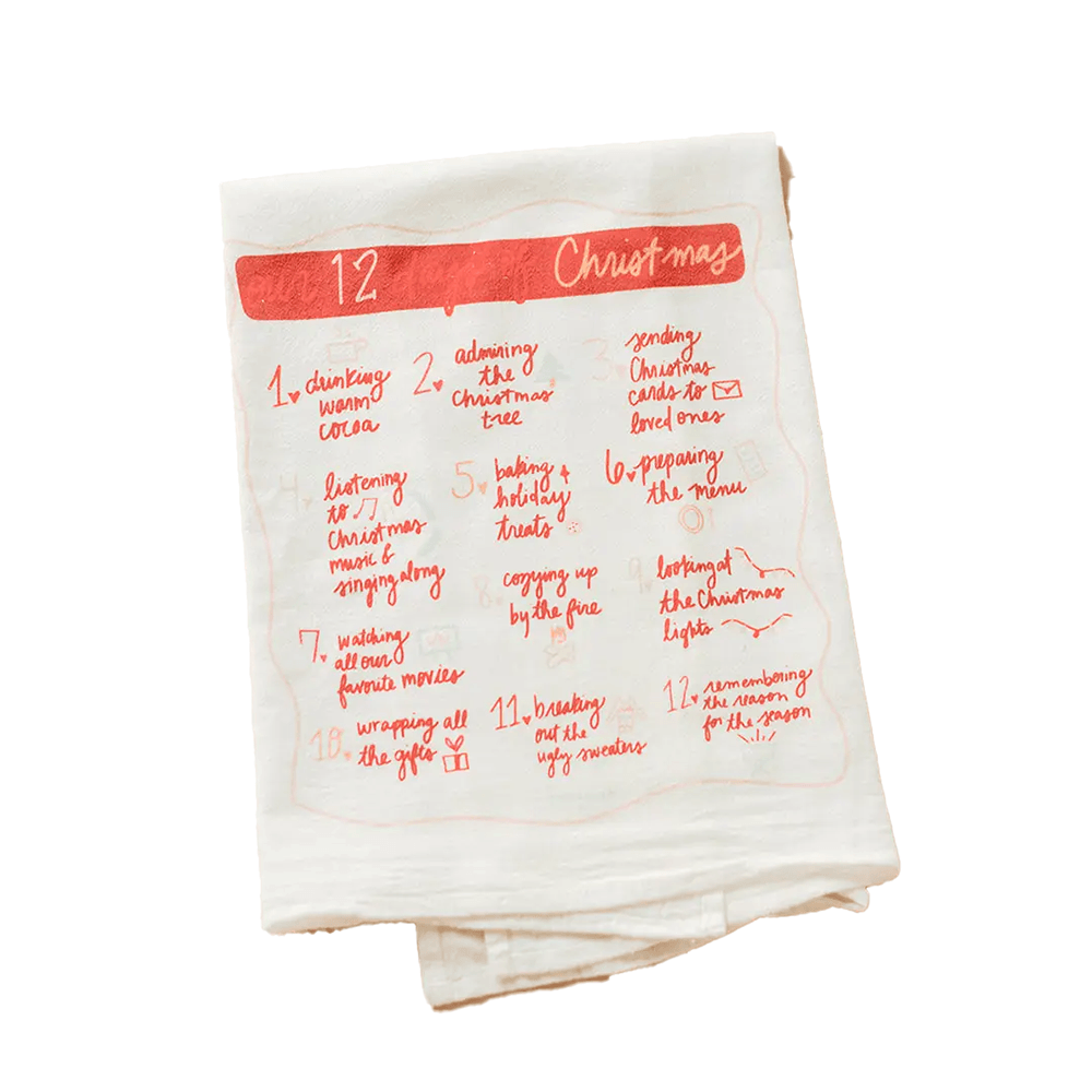 12 Days of Christmas Flour Sack Towel, Shop Sweet Lulu