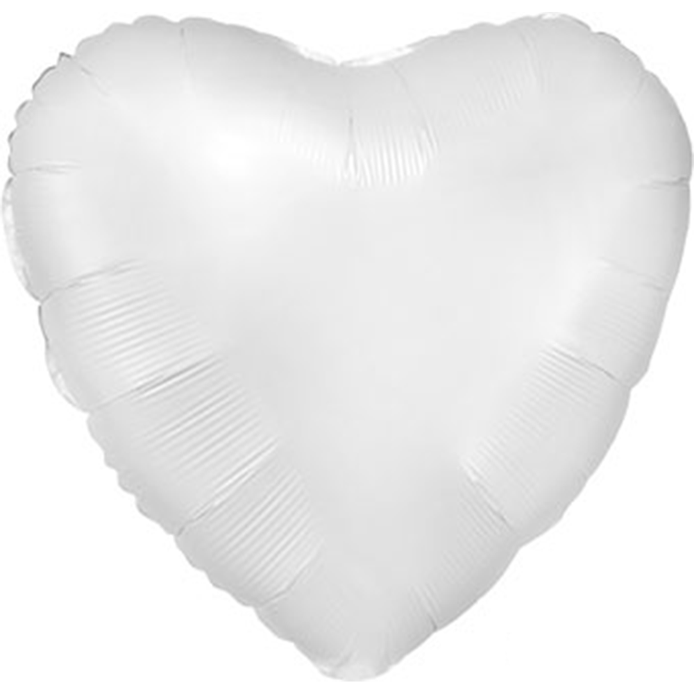 18" Satin Luxe White Heart Balloon, Shop Sweet Lulu