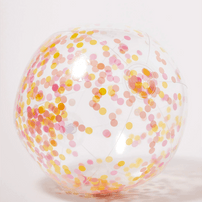 Inflatable Beach Ball - Pink & Yellow Confetti, Shop Sweet Lulu