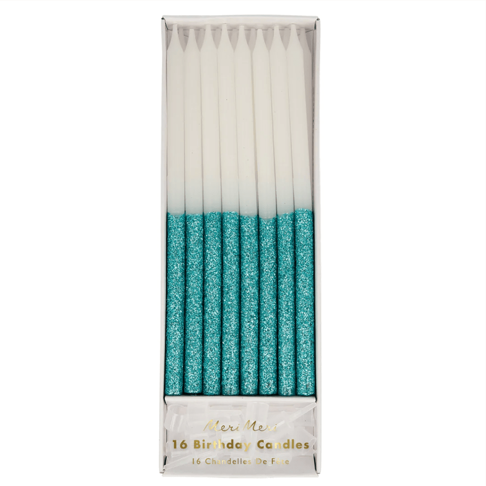Blue Glitter Dipped Candles, Shop Sweet Lulu