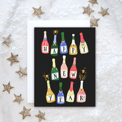 Champagne Bottles Card, Shop Sweet Lulu