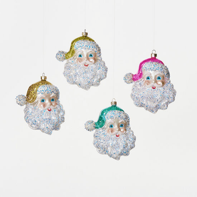 Cheerful Santa Ornament - 4 Color Options, Shop Sweet Lulu
