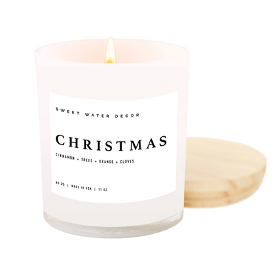 Christmas Soy Candle - White, Shop Sweet Lulu