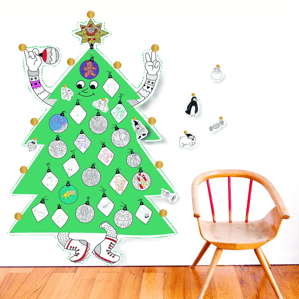 Christmas Tree Giant Coloring Poster, Shop Sweet Lulu
