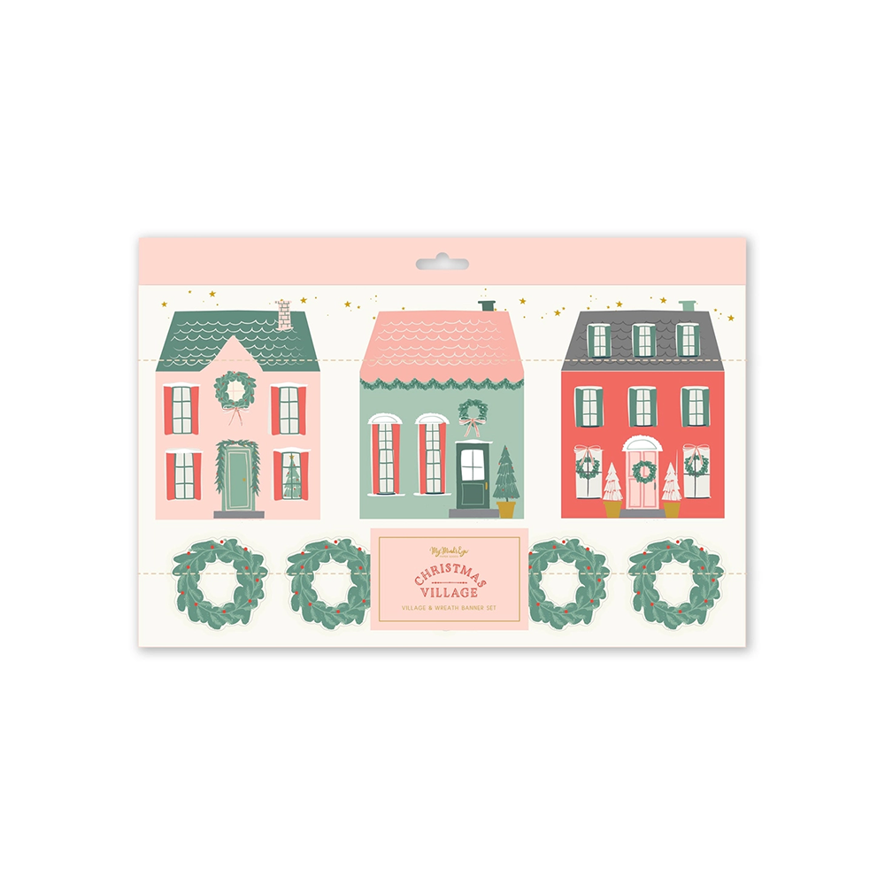 Christmas Village and Wreath Banner, Shop Sweet Lulu
