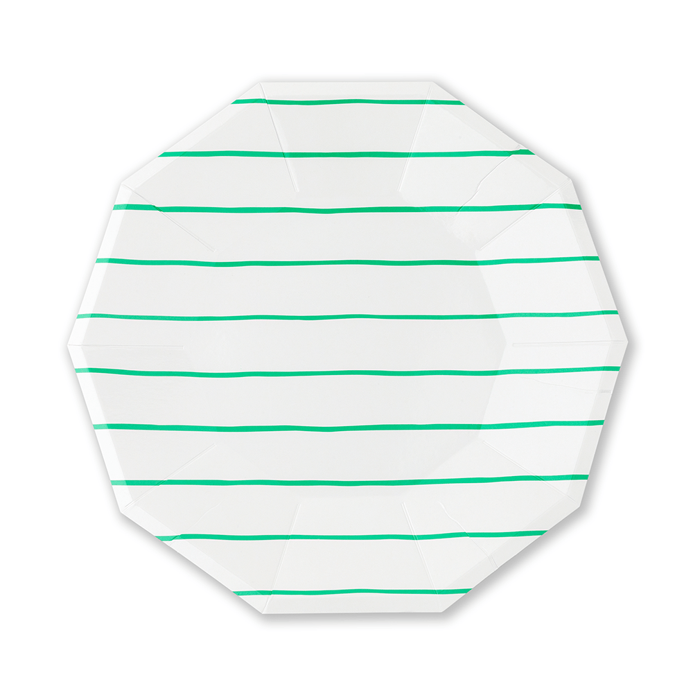 Clover Frenchie Striped Large Plates, Shop Sweet Lulu