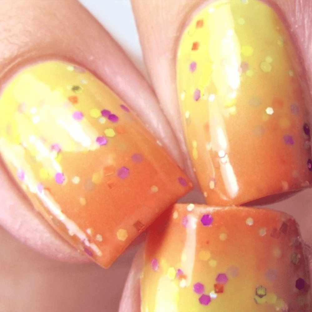 Color Changing Nail Polish - Yellow & Orange, Shop Sweet Lulu