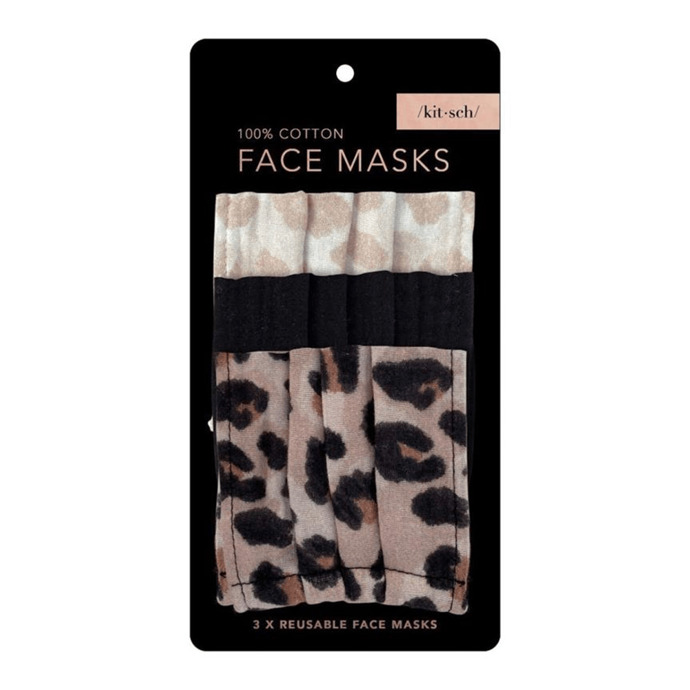 Cotton Mask 3pc Set - Leopard