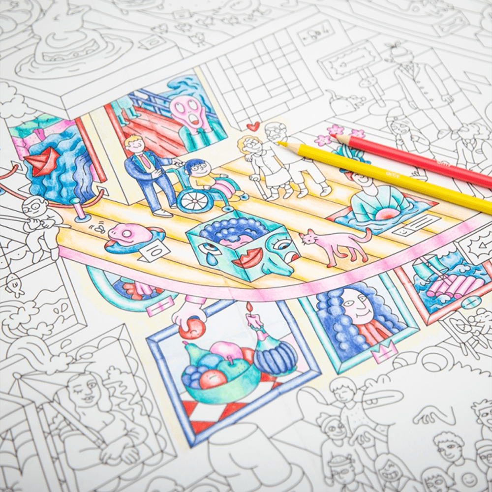 Crazy Museum Folded Coloring Posters, Shop Sweet Lulu