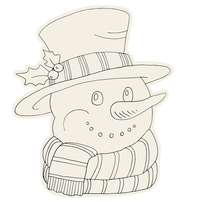 Die-Cut Snowman Coloring Placemats, Shop Sweet Lulu