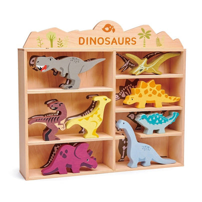Toy Wooden Dinosaurs + Display Shelf, Shop Sweet Lulu