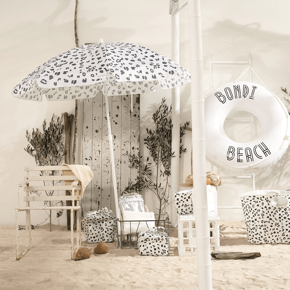 Eco Beach Umbrella White Leopard, Shop Sweet Lulu