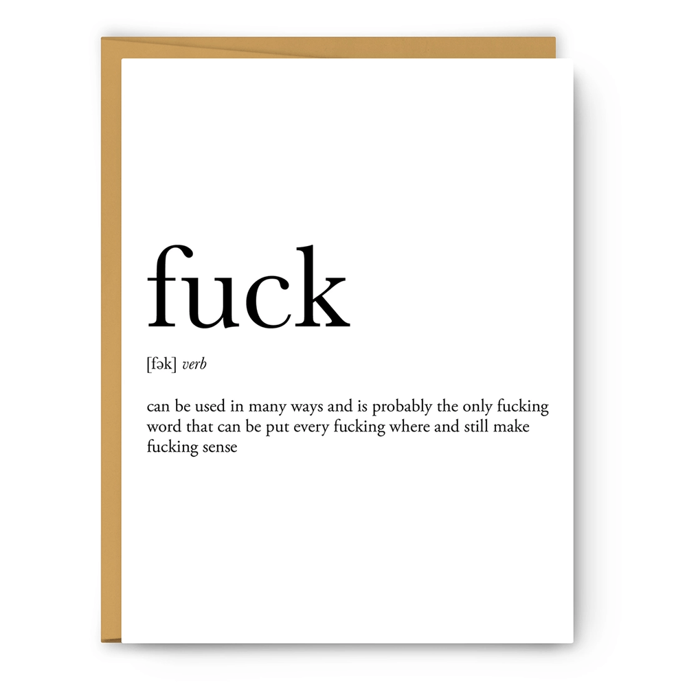 F*** Definition Card, Shop Sweet Lulu