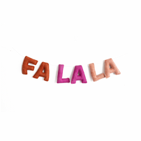 Fa La La Wool Felt Garland - Pink, Shop Sweet Lulu