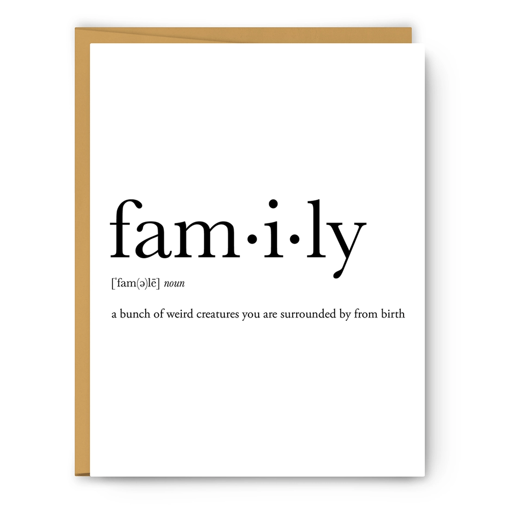 Family Definition Card, Shop Sweet Lulu