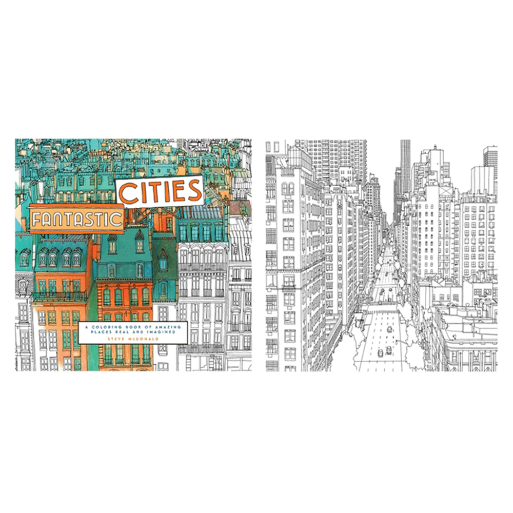 Fantastic Cities Coloring Poster Set, Shop Sweet Lulu