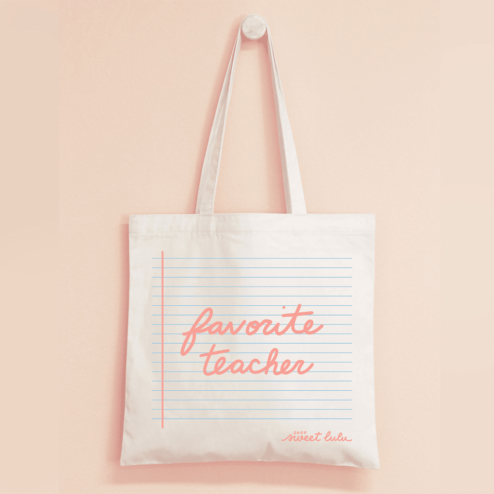 Favorite Teacher Tote Bag, Shop Sweet Lulu