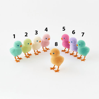 Flocked Easter Chick - 8 Color Options