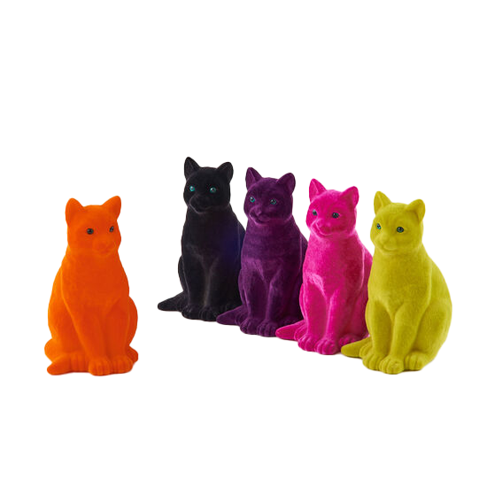 Flocked Halloween Cat, Large - 5 Color Options, Shop Sweet Lulu