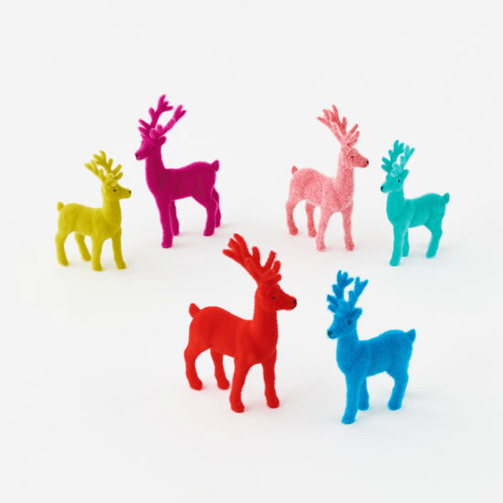 Flocked Reindeer - 6 Style Options