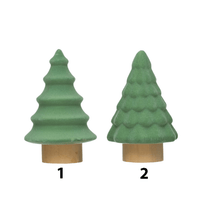 Flocked Stoneware Tree, Aqua - 2 Style Options, Shop Sweet Lulu