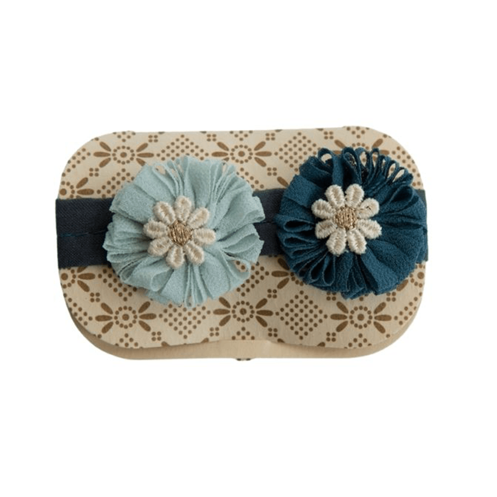 Flower Headband - Navy & Mint, Shop Sweet Lulu