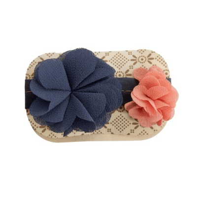 Flower Headband - Navy & Pink, Shop Sweet Lulu