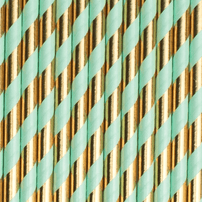 Foil Striped Paper Straws, 6 Color Options, Shop Sweet Lulu