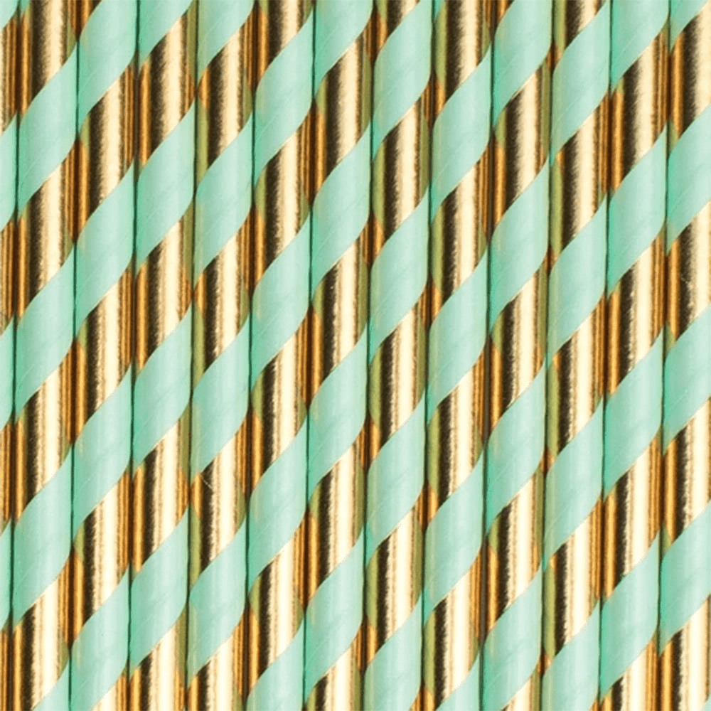 Foil Striped Paper Straws, 6 Color Options, Shop Sweet Lulu