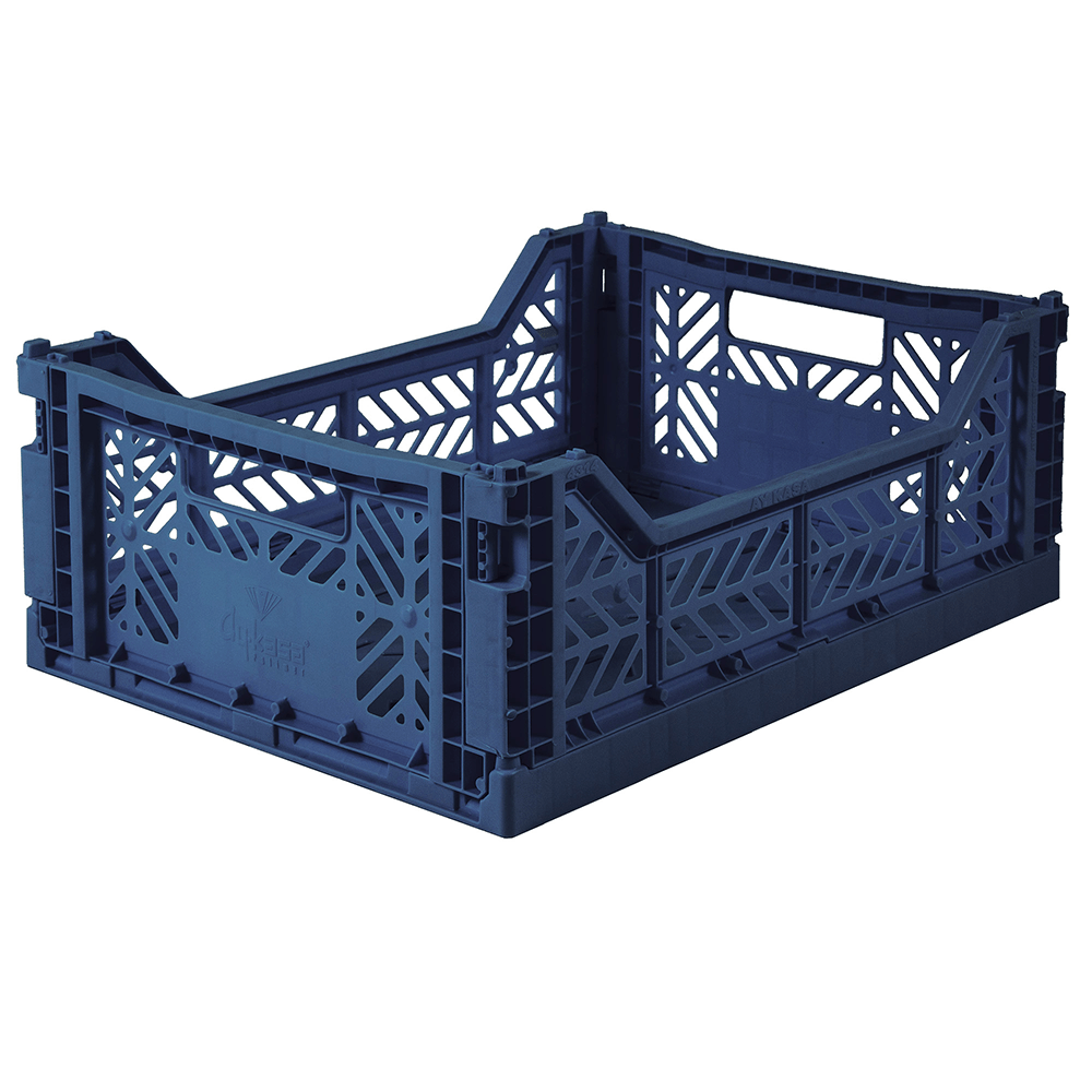 Folding Crate, Navy - 2 Size Options, Shop Sweet Lulu