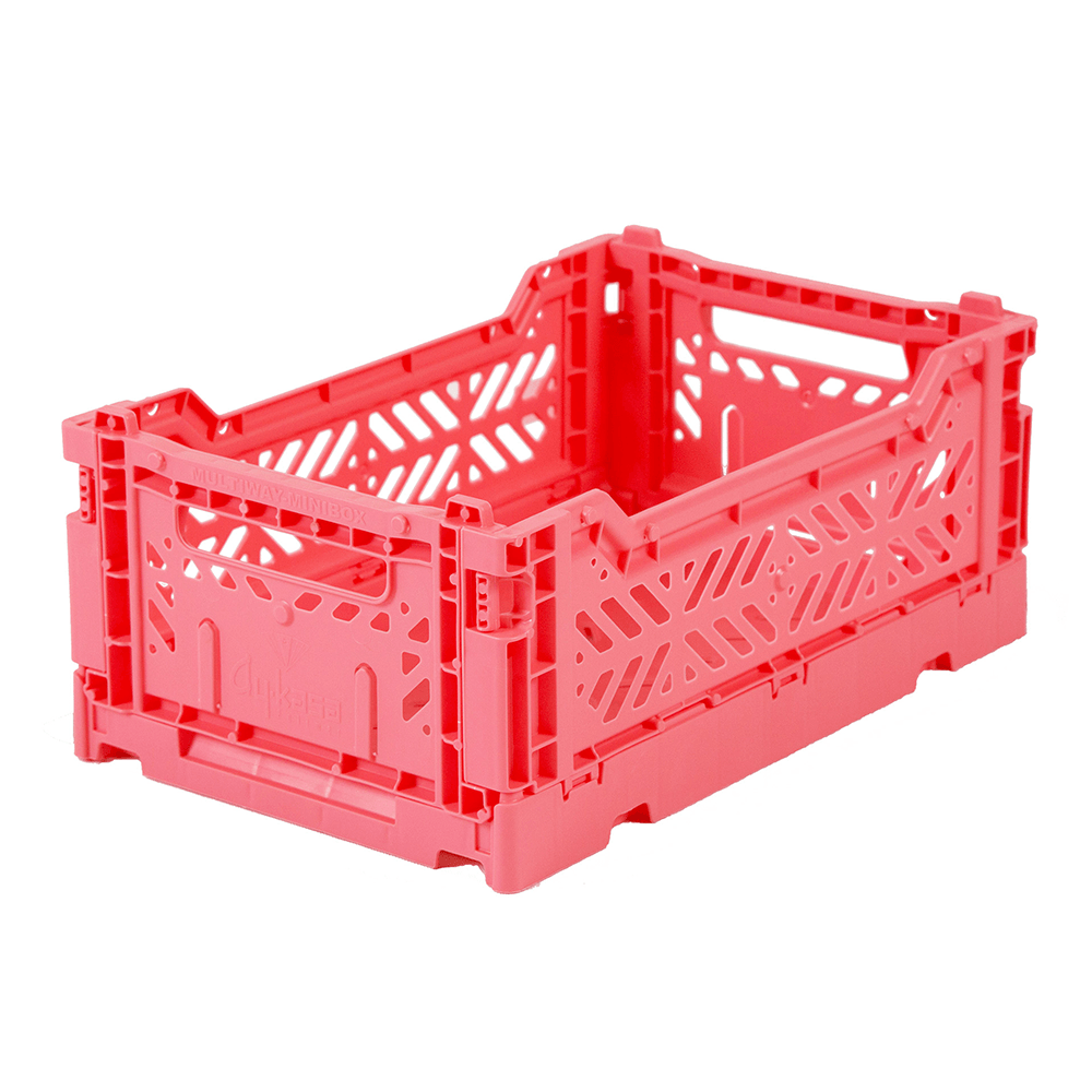 Folding Crate, Dark Pink - 2 Size Options