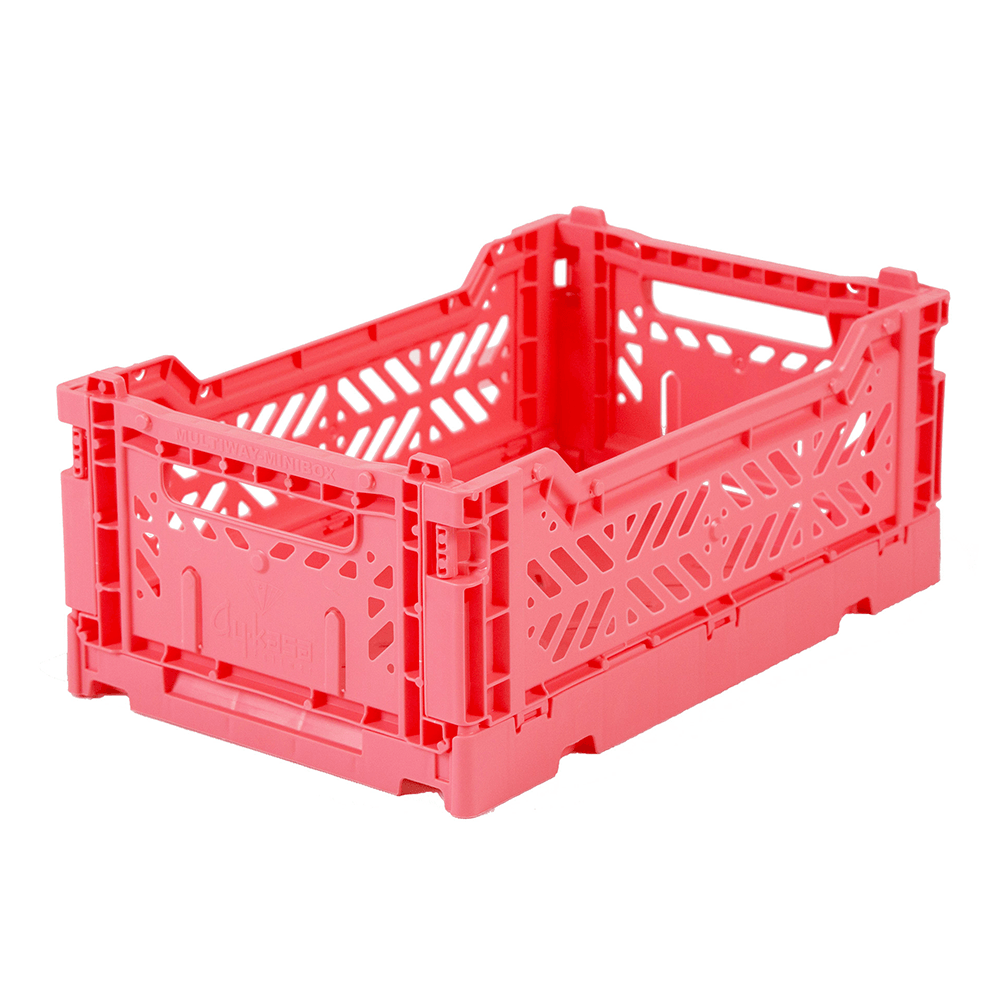 Pink folding crate best sale